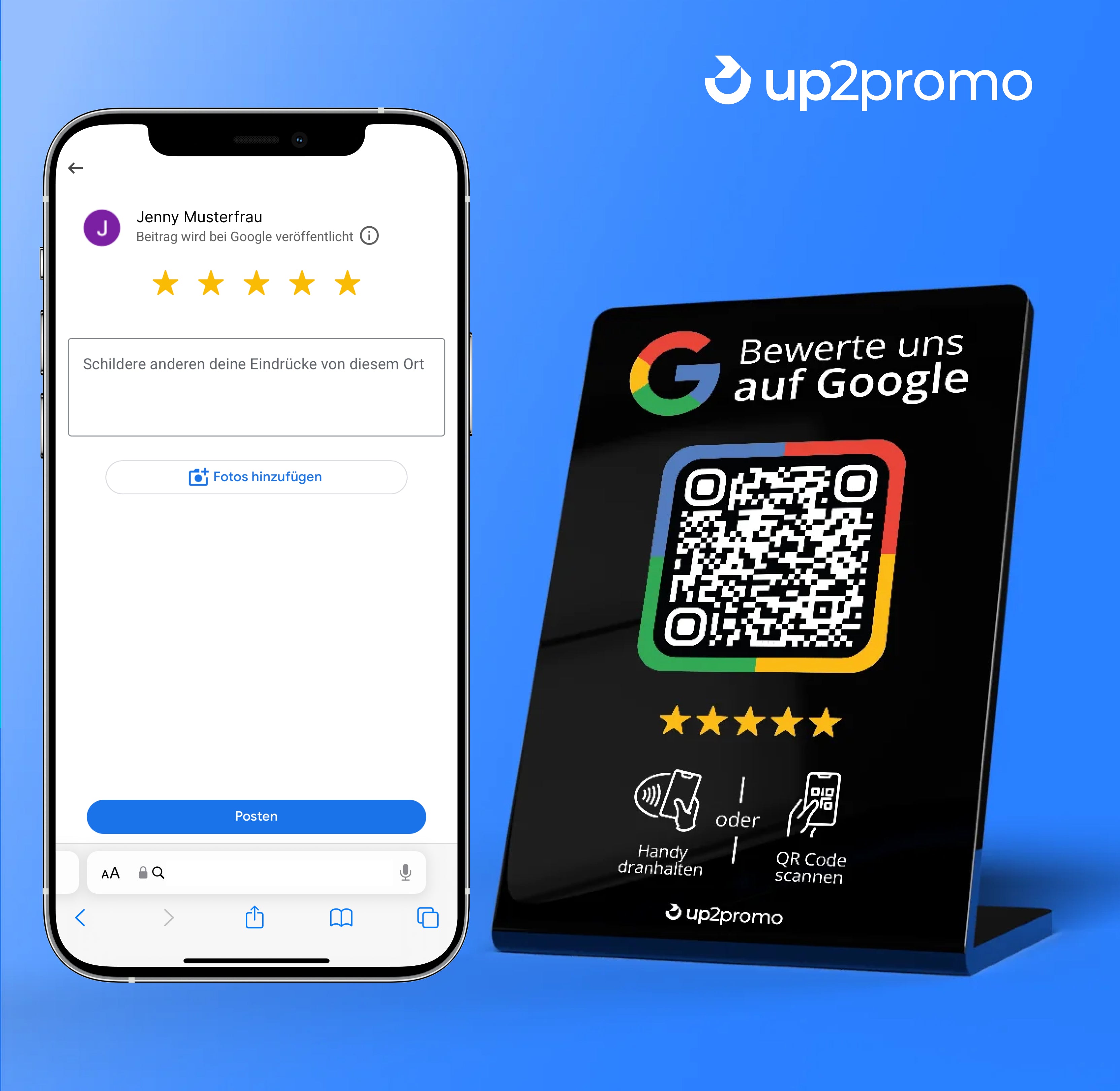 Google Review Stand with NFC & QR